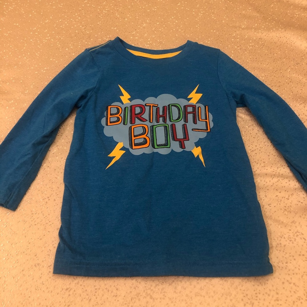 Toddler 2T birthday boy long sleeved shirt
